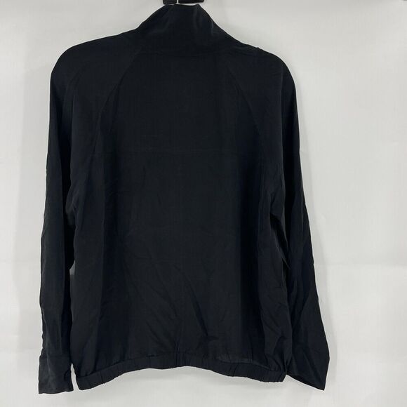 Eileen Fisher Jacket Women's Small Black 100% Silk Pockets Full Zip Long Sleeve - Picture 6 of 13